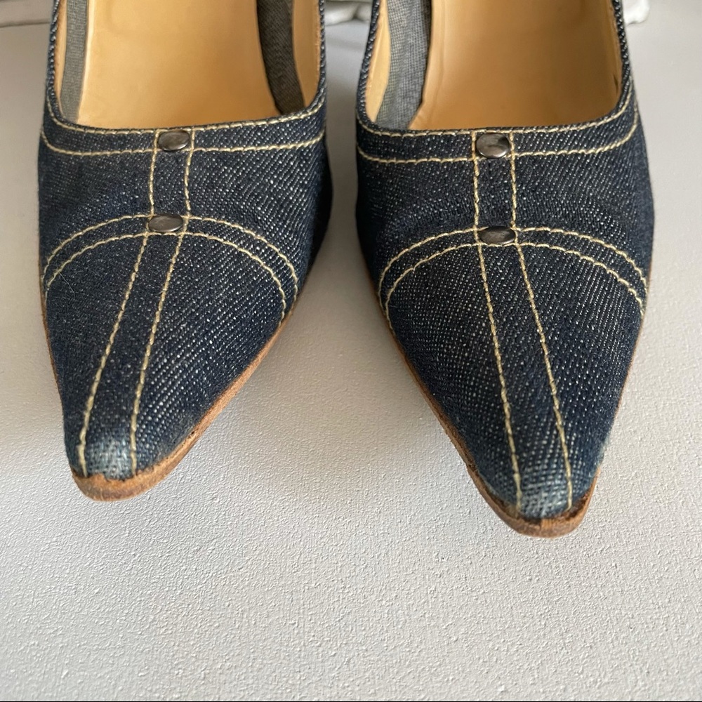 MIU MIU denim studded heel pumps size 39 - Picture 10 of 10